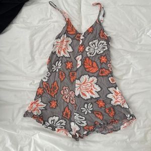 Floral Tie Back Romper
